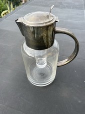 Brocca In Vetro E Silver Plate