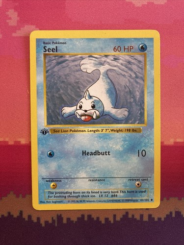Pokemon card seel shadowless - seel,