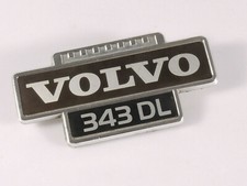 PRL) VOLVO 343 DL TARGHETTA CARROZZERIA AUTOMOBILE LABEL CAR COLLECTION 