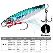 5 pezzi esche per maschere in metallo cucchiaio da riva jigging bass attrezzatura da pesca in acqua salata 17 g-60 g