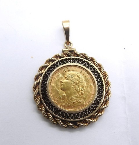 Ciondolo moneta oro franchi - moneta, 20