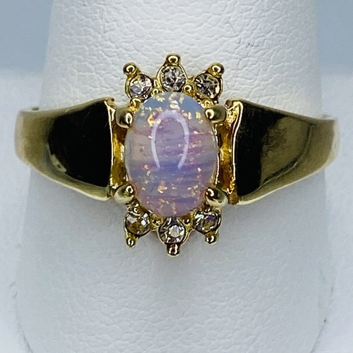 Anello finto opale strass - , tono
