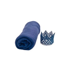 Set Props newborn: Coroncina in pizzo + Wrap per fasciatura elastica