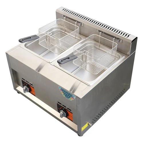 Friggitrice gas doppio - a,
