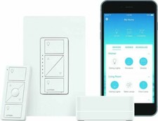 Lutron Caseta P-BDG-PKG1W Kit dimmer wireless con Smart Bridge - Bianco