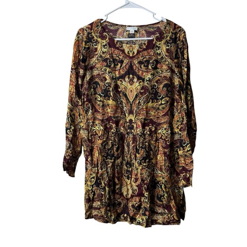 Jill burgundy floral - floral, paisley