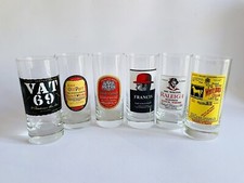? set 6 bicchieri pubblicitari vintage da whisky anni 70
