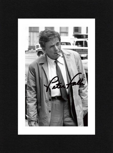8x6 mount peter falk - falk, autograph