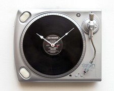 Orologio da parete giradischi riciclato, quarzo, tempo, upcycle, batteria, disco, LP, vinile