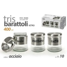 SET 3 TRIS BARATTOLI CUCINA