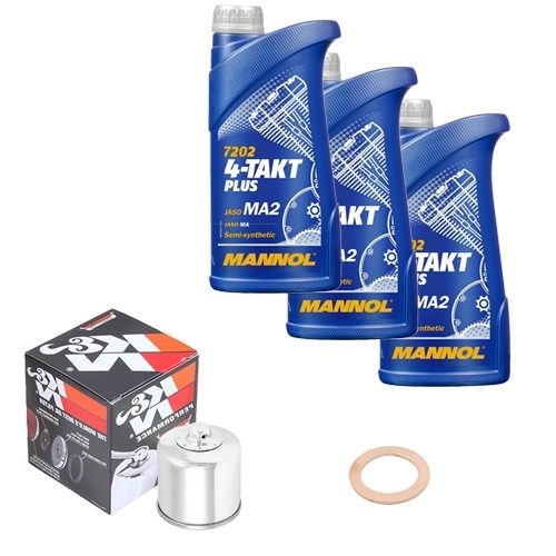 ölfilter set mannol 10w40 - k&n,