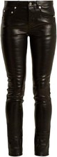 Pantalone donna pelle slim fit