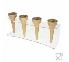 E-173 REC-B Porta coni da banco in plexiglass trasparente 3 35.00 13.00 9.50 4