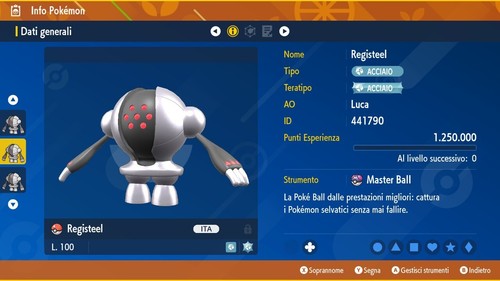 Registeel 6iv masterball - registeel, +