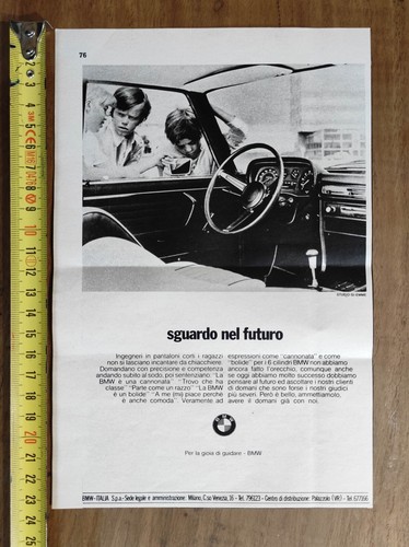 Pubblicità vintage 1970 bmw - pubblicità,