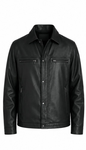 Giacca pelle nera - in,