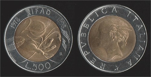 500 lire 1998 ifad italia - 500,