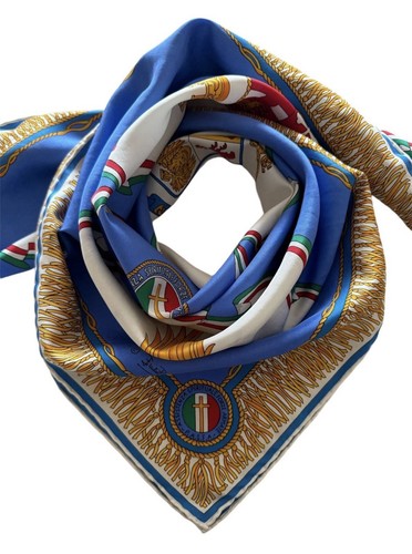 Sciarpa seta blu forze - , armate