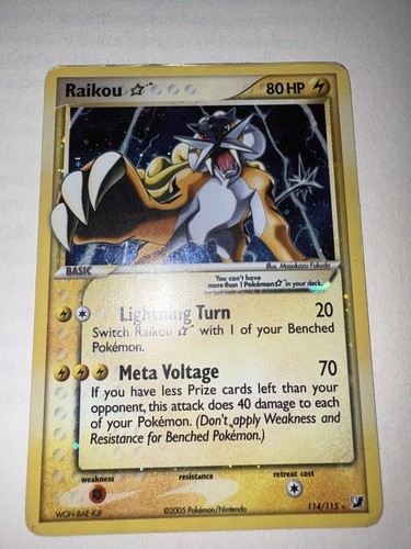 Pokemon raikou gold star - raikou, ex
