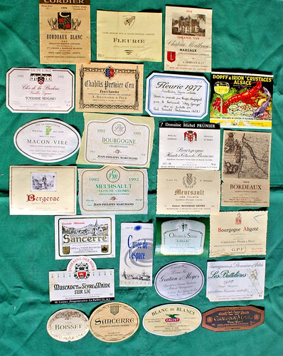 Etichette vini francesi - vini,