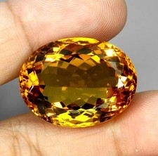 Gemma Naturale Citrino, Pietra Preziosa per Pendente, Ciondolo