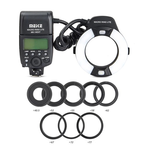 Meike 14ext ttl led - e-ttl, macro