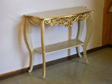 CONSOLLE IN LEGNO AVORIO ORO