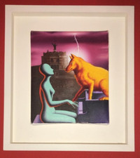 MARK KOSTABI SGUARDO TEMPORALE OLIO SU TELA 30X25 2009