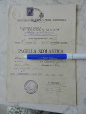 GENOVA PAGELLA SCOLASTICA 1941/42 SCUOLA MEDIA SAMPIERDARENA VIA ISTITUTO TECNIC