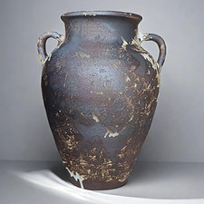 Vaso rustico in ceramica nera