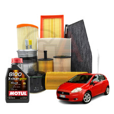 Kit tagliando Fiat Grande Punto 1.2 1.4 8V filtri UFI 3 litri Olio Motul 5w40