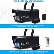 Macchina del fumo da esterno con 7 luci a LED, portatile professionale per