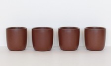 CERAMICA BRUGHIERA Set di 4 tazze o TAZZE marroni modello #305 Sausalito MCM