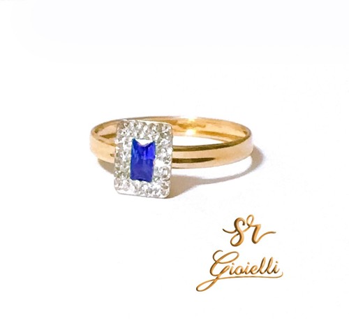 Anello solitario toppa blue - toppa,