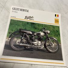 Gillet Herstal 300 Milan 1954 carte moto collection Atlas Belgique