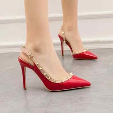 stiletto decolte 10 cm rosso