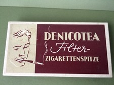 DENICOTEA BOCCHINO FILTRI SIGARETTE FUMO VINTAGE SCATOLA ISTRUZIONI ANNI 50