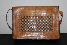 Borsa vintage in cuoio artigianale – Marocco - anni '60