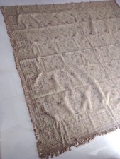 COPRILETTO ANTICO, Tessuto Floreale con PON PON.