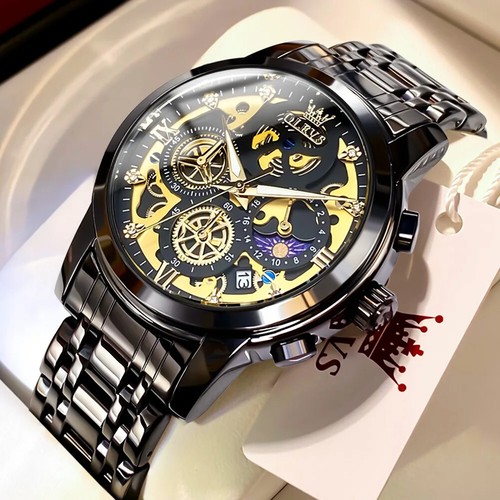 Olevs orologio uomo acciaio - orologio,