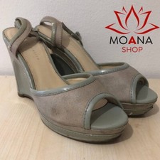 Zeppe colore verde chiaro con tacco - Numero 39 - Scarpe usate Donna