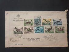Busta San Marino FDC 1965 Raccomandata Tariffa L. 490 Serie Dinosauri (VE87)