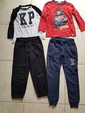 Lotto 1449 abbigliamento bambino 2 pantaloni e 2 maglie 7/8 anni