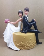 Cake Topper sopratorta materiale resina sposi ø cm 17 x 16,5 h wedding