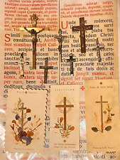 LOTTO CROCIFISSO N.7 IN TOTALE + N. 3 reliquie croce legno ulivo: Terra Santa - anni '50!