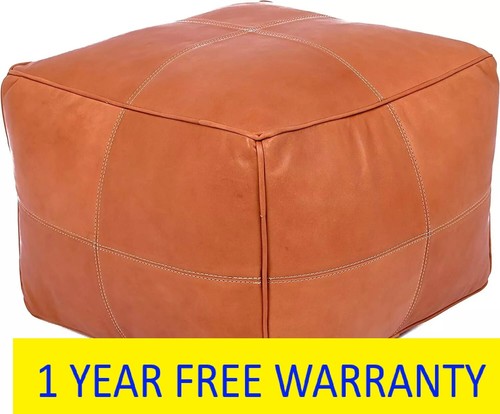 Pouf quadrato pelle copri - pouf, in