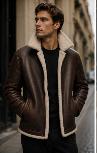 Giubbotto uomo pelle - , shearling