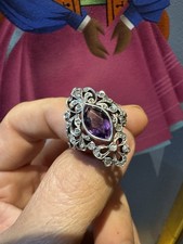 Anello Oro Argento Ametista E