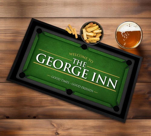 Personalised bar mat - personalised, with
