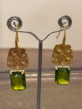 Orecchini in bronzo, cristallo